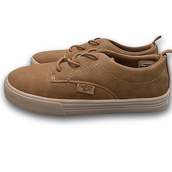 OshKosh B'Gosh Putney Pull-On Casual Canvas Shoe Tan Beige Toddler Boy Sz 12 - Picture 2 of 5